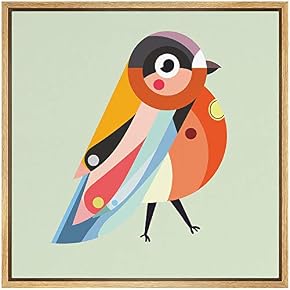 SIGNWIN Framed Canvas Wall Art Red, Yellow, Orange,...