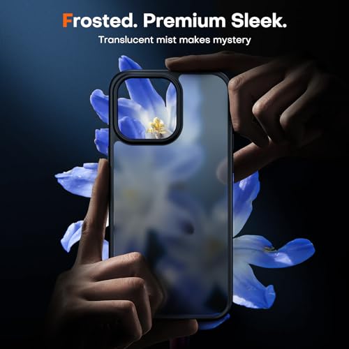 Image of TAURI for iPhone 15 Pro Max Case, with Screen Protector, Matte Black | Anti-Yellowing Military-Grade Protection Shockproof Slim Phone Case for iPhone 15 Pro Max