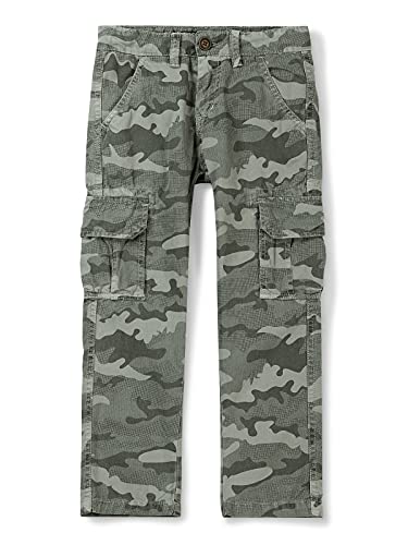 OCHENTA Boys Cargo Pants with Pockets Casual Uniform Hiking Camping Travel Scout