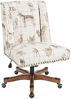 Linon Home Decor Products Linon Clayton Stone Beige Dog Adjustable Office Chair