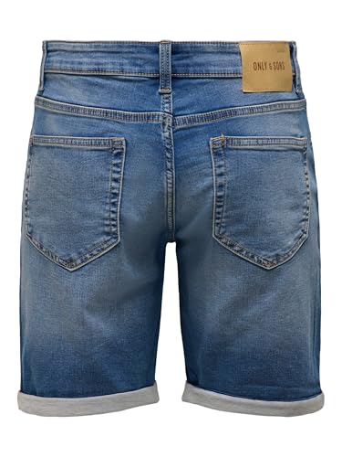 Only & Sons Herren Onsply Jog MBD 0024 Ana DNM Shorts Noos, Medium Blue Denim, XS EU – Ansicht 4