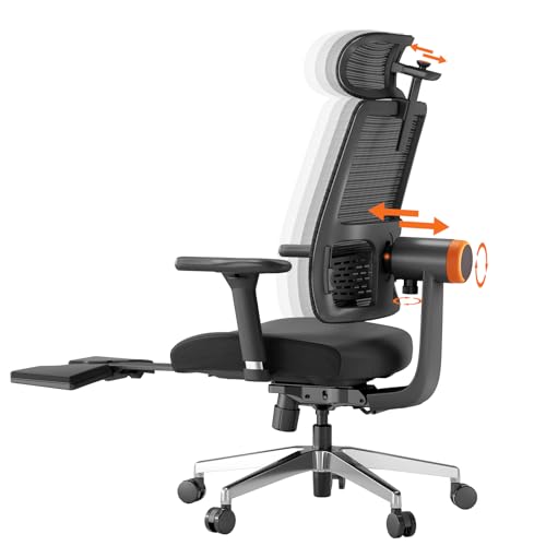 Preisvergleich Produktbild Newtral Ergonomischer Bürostuhl,Chefsessel Bürostuhl, Ergonomisch Schreibtischstuhl [4D-Armlehnen -mit Verstellbarer Lendenwirbelstütze] Drehstuhl 160kg