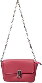 شنطة كروس للنساء من الجلد الصناعي بتصميم كلاسيكي أنيق وقفل متين وحزام مريح قابل للتعديل - فوشيا