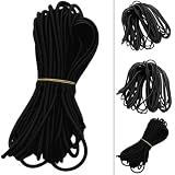 Lapiglo Corda elastica da 6 mm, 10 m, per kayak, tavola da surf, rimorchio, resistente, colore: nero