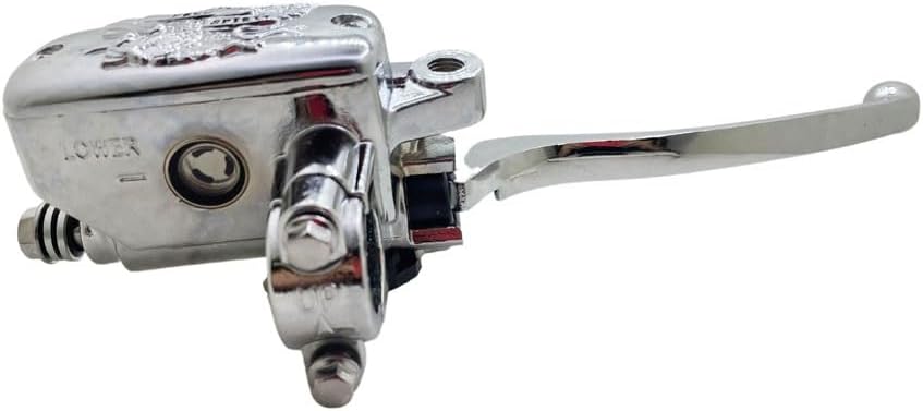 Motorcycle Parts Chrome Alloy for Eagle Pattern Universal Motorcycle Hydraulic Brake Pump Master Cylinder Clutch Lever 22MM Motorbike Disc Brake Part Strong and Durable