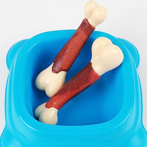 Kalttoy Kauspielzeug für Hunde, Knochenform, Rindfleischgeschmack, Zahnbürste, langlebiger Zahnknochen