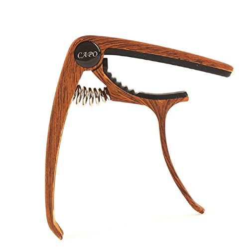 Guitar Capo For 6 String Acoustic Electric Guitar With Quick Change Trigger Wooden Color #TOP5