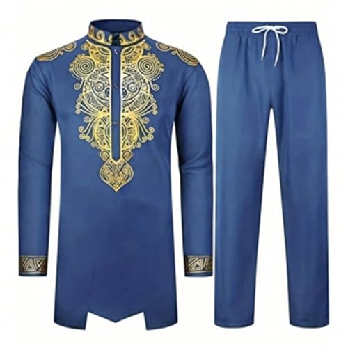 Qamis marocain pour homme : caftan brodé à manches longues et robe de prière traditionnelle