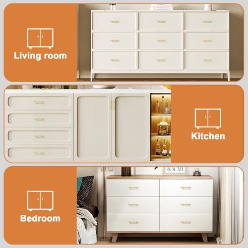 Probrico 10 Pack Hole Centers (76mm) 3inch Gold Kitchen Cabinet Pulls Stainless Steel Polished Gold Cabinet Handles Round T Bar Pull Handle for Cabinets and Drawers Total Length 5inch(127mm) by Probrico - Used condition - Image 6