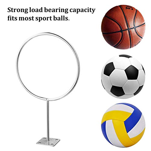 FAVOMOTO Suporte de Bola Esportiva Montado Na Parede 2Pcs Organizador de Bola de Aço Inoxidável Rack