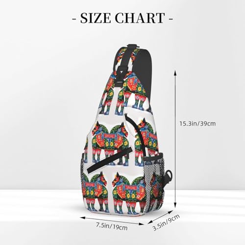 Mochila tipo sling negra para senderismo y viajes miniatura 2