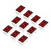 YOKIVE 10Pcs LED Display Digital Tube, LED Segment Displays Common Cathode 1 Bit 7 DIY Great for Appliances, Instruments, Car Accessories, Red, (10 Pin)