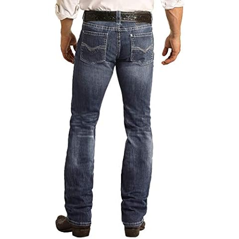 Rock & Roll Denim Men's Reflex Revolver Straight - Dark Vintage Wash… 34 W x 32 L Cover