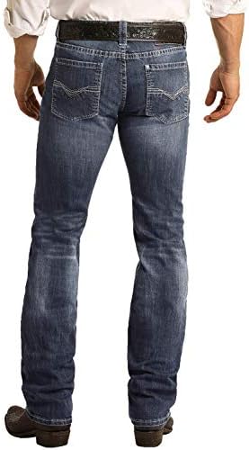 Rock & Roll Denim Relaxed Fit Straight Bootcut Jeans #M0S1437