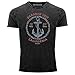 Produktbild Neverless® Herren T-Shirt Vintage Shirt Printshirt Anker Motiv maritim Schriftzug California Paradise Lost Fashion Streetstyle Aufdruck Used Look Slim Fit schwarz XL