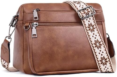 Crossbody Purses for Women Trendy,Vegan Leather Crossbody Bags,Cell Phone Camera Shoulder Handbags with Card Slots