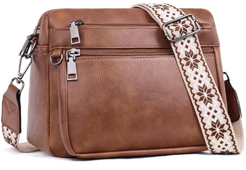 ATERITSSI Crossbody Purses for Women Trendy,Vegan Leather Crossbody Bags,Cell Phone Camera Shoulder Handbags with Card Slots