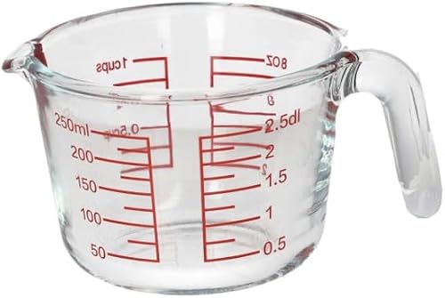 1966-32 Borosilicate Glass Measuring Cup, 250 ml Capacity