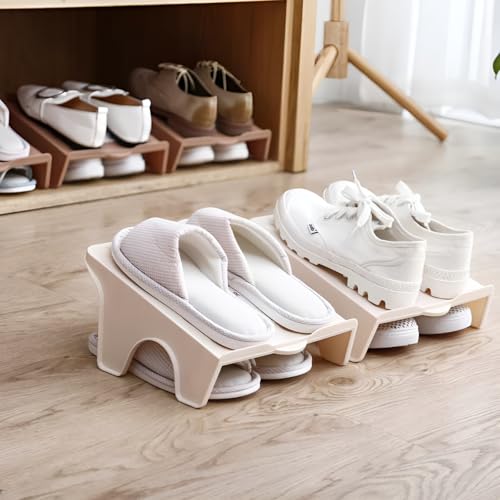 NYALKARAN Plastic Shoe Organizer Stand Space Saver Shoe Storage R...