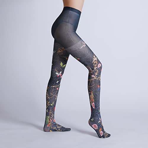 Image of Sahabowi Women Tights, Sheer High Waist Pantyhose, Vintage Control Top Stockings
