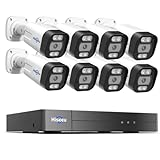 [Human Vehicle Detection] Hiseeu PoE Security Camera System,8PCS 5MP IP Security Camera for Indoor Outdoor,4K PoE NVR 16CH Expandable with 3TB Hard Drive,Person/Vehicle Detect,Audio Video Monitoring