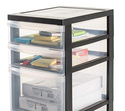 Iris Ohyama, Toren, Ladekast, Kunststof opbergorganizer met ergonomisch handvat, 7+15L, 4 lades, Met wielen, BPA vrij… - Image 4