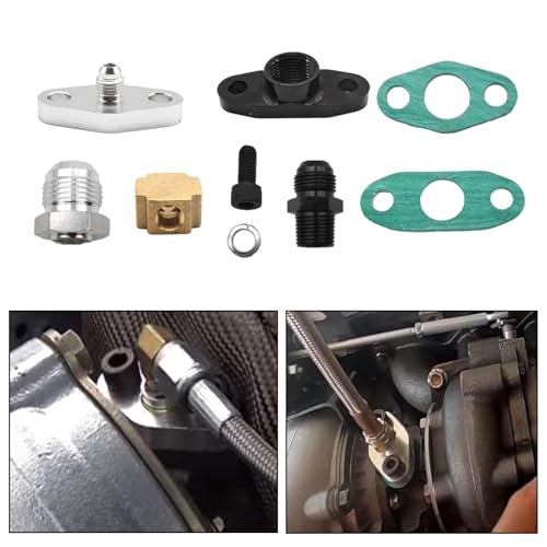 Turbocharger Oil Feed and Drain Return Line Kit for T3 T4 GT35 T70 T66 T61 T60 T04E by Autoutfit - Image 4