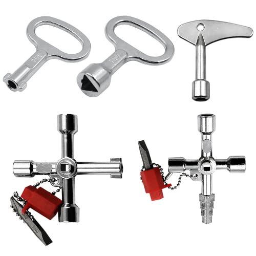 2 Pièce Pratique Clé Universelle d'armoire, Clé armoire Electrique, 4 Voies Clé Multifonction, Clé triangulaire, Clé en Croix Universelle Clef Passe Partout Clé Universelle, Clé en Croix Universelle