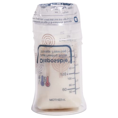 Mother-K Breast Milk Storage Bag, Doubled-Sealed For Freezing, Can Be Used Baby Bottle Liners (8Oz, 50 Counts) #TOP1