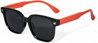 نظارات شمسية للأطفال بتقنية UV400 وحماية استقطابية - تصميم مربع عصري وألوان متعددة للأنشطة الخارجية مثل ركوب الدراجات والمشي