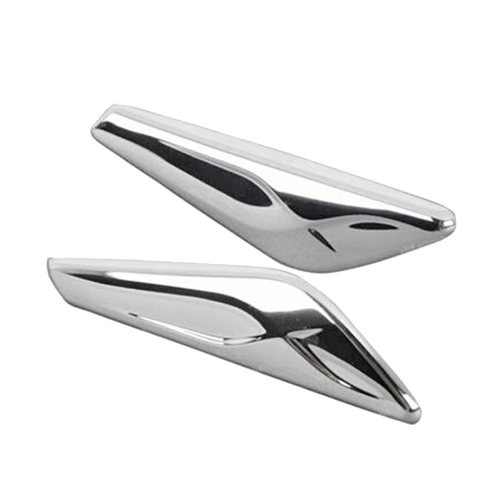 Baceyong Lot de 2 revêtements d'aile avant en ABS chromé, entièrement compatible avec BMW X3 X4 F25 F26 2015-2018, 51117338569, 51117338569, 51117338570
