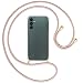 Produktbild mtb more energy® Handykette kompatibel mit Samsung Galaxy A14 5G - roségold/Gold - Smartphone Hülle zum Umhängen - Anti Shock Full TPU Case