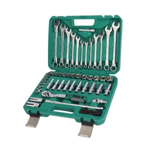 MEIZHITU Hand Tools Socket Set 69Piece Ratchet Wrench Set Mechanics Tool Setfor Auto Repair Machine Repair Inspection Assembly Mechanic Tool Kit