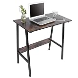 Zerone Table de poste de travail pour la maison, style simple, table d'étude, avec pieds en métal, multifonction, bureau d'écriture pour les petits endroits 80 x 40 x 76 cm