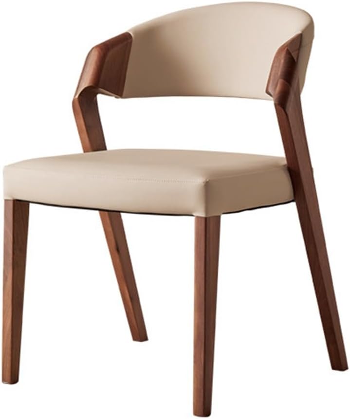 TemkIN Wooden Dining Chair Set of 2, Modern Armless Lounge Chair with Thick Upholstered High Back Seat Chair, for Kitchen Restaurant Living Bedroom, No Assembly Required