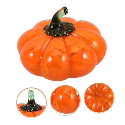 Décor de table citrouille d'Halloween : artisanat de citrouille en verre