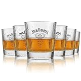 6 Jack Daniels Whisky Tumbler No 7 Bar Gläser Glas 2 cl 4 cl