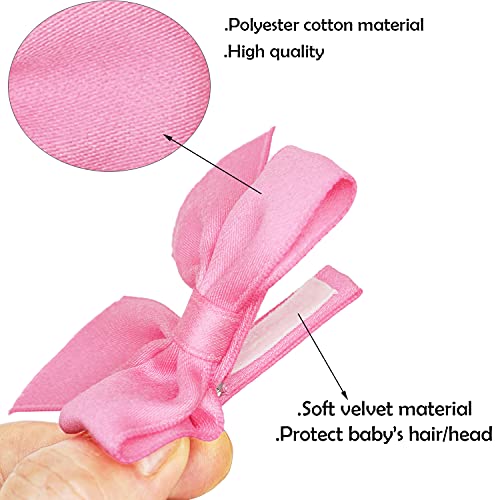 40Pieces Boutique Cotton Grosgrain Ribbon Pinwheel 3" Hair Bows Alligator Clips Fully Lined Hair Accessories For Babies Toddlers Teens Gifts In Pairs #TOP2