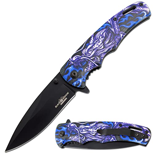 Snake Eye Tactical Every Day Carry Fast Deployment Folding Knife Ultra Smooth One Hand Opening Folding Pocket Knife Ideal for Recreational Work Hiking Camping (PK-DEV) - Snake Eye Tactical