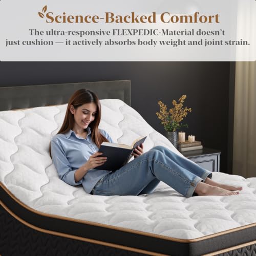 Image of Firm Queen Mattress 14 Inch, Luxury Hotel Cooling Hybrid Mattress in a Box