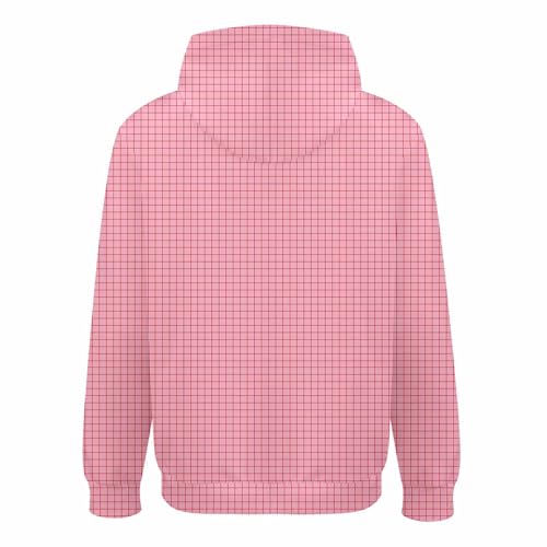 Sudadera sin mangas hombre con capucha rosa M casual 5