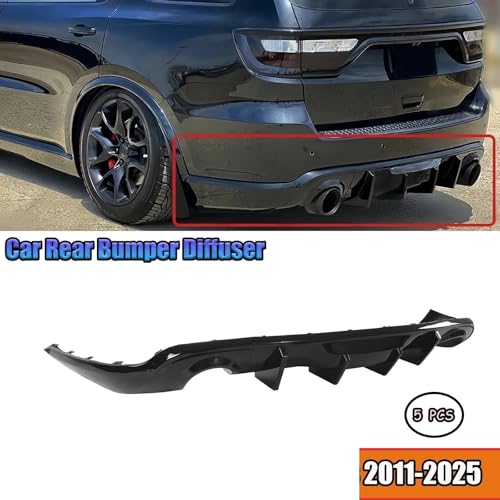 Diffuseur arrière Dodge Durango 5 pièces noir brillant au design aérodynamique - 3