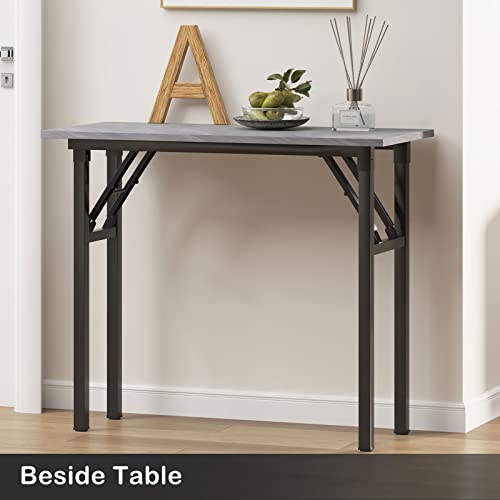 Need Small Desk 31 1/2\" No Assembly Foldable Writing Table,Sturdy and Heavy Duty Folding Computer Desks for Small Space/Home Office/Dormitory AC5LB(80 * 40)