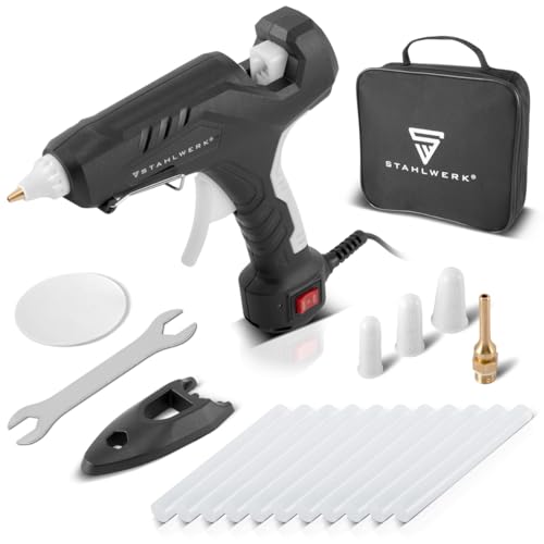 STAHLWERK Heißklebepistole HKP-100DT ST Profi-Klebepistole/Heißkleber/Schmelzklebepistole mit Rückschlagventil und 100 Watt für 11 mm Heißklebestifte