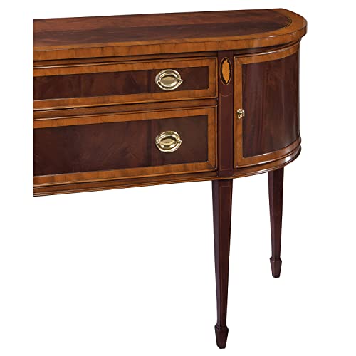 Hekman Furniture Carnegie Hill Sideboards, & Mahogany Veneers, Bright Brass Hardware #TOP7
