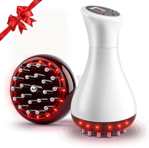 Rechargeable Lymphatic Drainage Massager & Cellulite Massage Tool with 3000mAh,Fascia Blaster for Reduce Stretch Marks for Legs, Arms & Belly,Body Sculpting Machine with Microcurrent for Office Travel