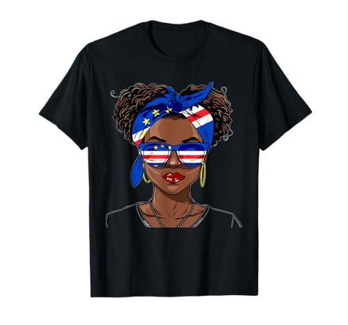 Cabo Verde Flag Outfit for Woman Uniform Cabo Verdean T-Shirt