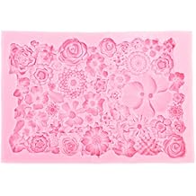 Silicone Fondant Mold, Non Stick Flower Chocolate Maker DIY Cake Baking Tray for Homemade Cake Soap Cupcake Decoration
