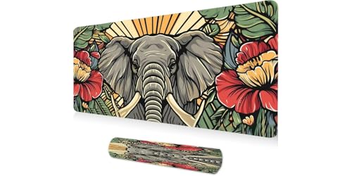 Tapis de souris XXL 1000x500mm éléphant du soleil une idée cadeau idéale