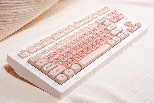 Image of ZORNHER CG870 Foundation Mechanical Keyboard,80% Pink Creamy Keyboard Wireless,Gaming Keyboard Cute,Jelly MOA Profile Round Keycaps,Creamy Sounding Linear Switches,PC Gaming